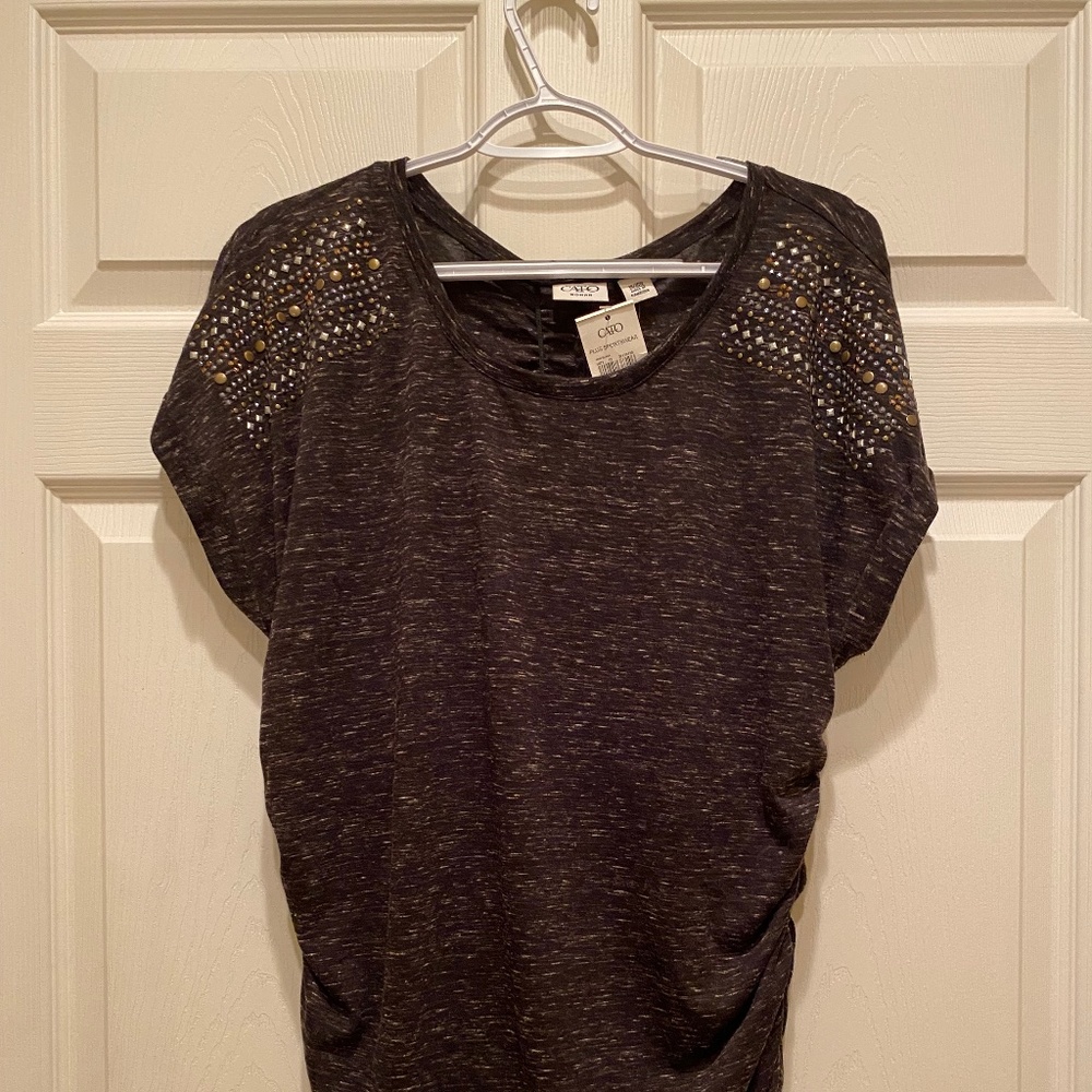 CATO size 18/20 top with metallic studs on shoulders